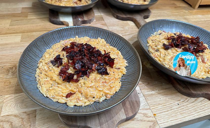 Chorizo Orzo Carbonara