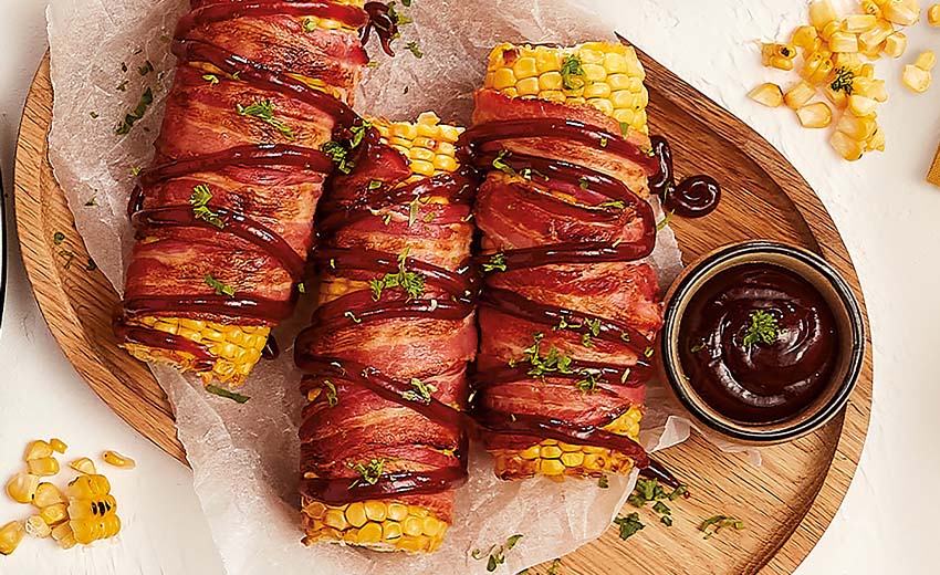 Bacon Wrapped Corn on the Cob