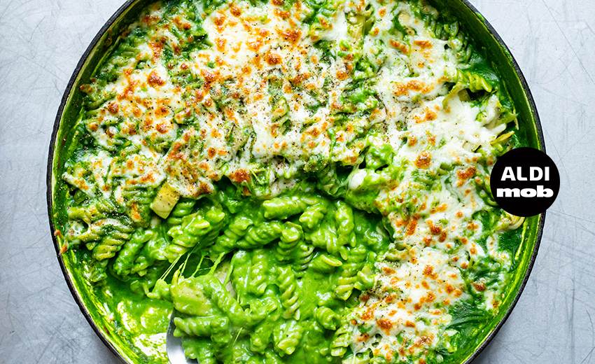 Cheesy Spinach & Artichoke Pasta Bake